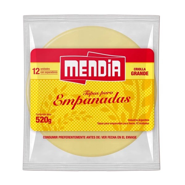 Tapa Para Empanada Mendia Criolla 12 Uni #1