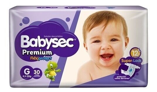 Pañales Babysec Premium Talle G | 30 Unidades #1