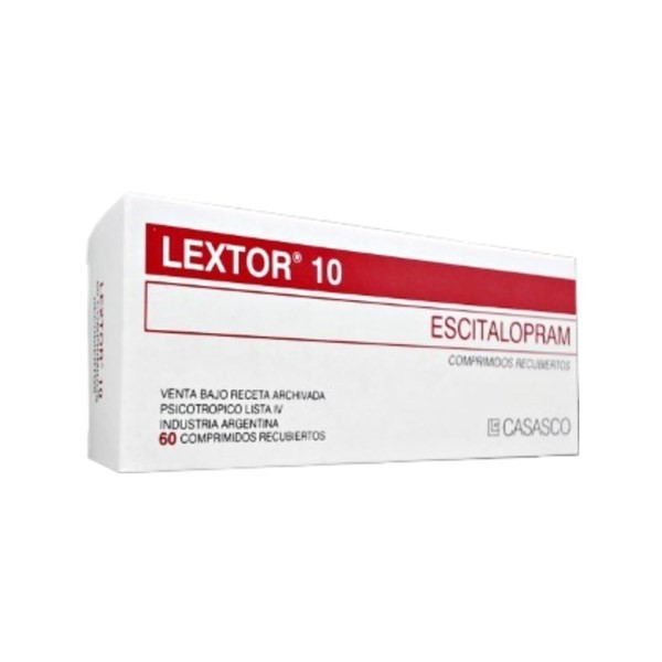 Casasco Lextor Escitalopram 10 Mg x 60 Comp Recubiertos #1