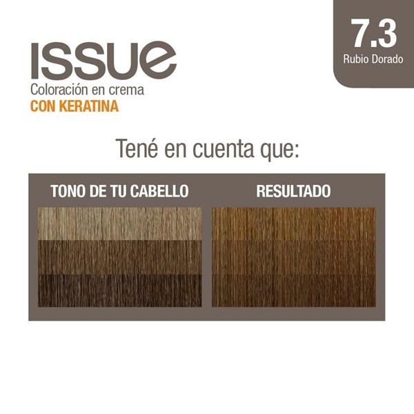 Issue Tintura Kit Keratina Reparacion N° 7.3 Rubio Dorado alt