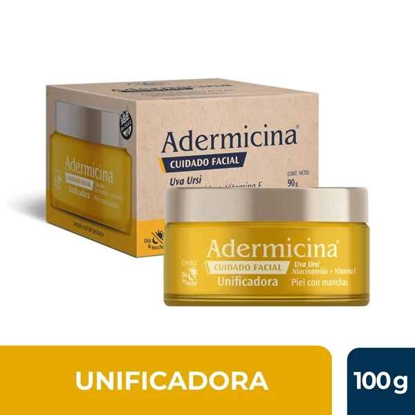 Adermicina Crema Facial Unificadora Uva Ursi Vitamina E 100 g alt