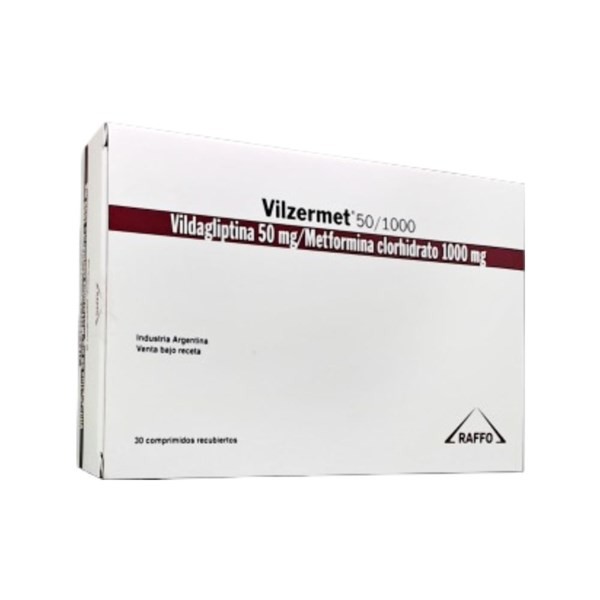 Raffo Vilzermet 50 / 1000 Mg Vildagliptin + Metformina x 30 Comp #1