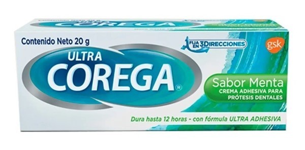 Corega Adhesivo Para Prótesis Dentales Ultra Crema Menta 20 gr #1