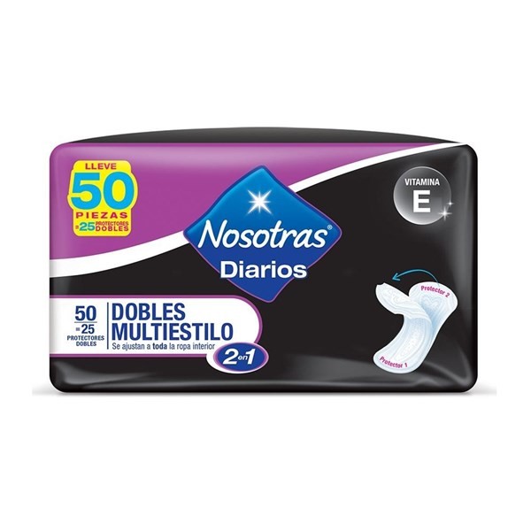 Nosotras Protectores Diarios Dobles (25 Unidades) alt