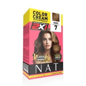 Nat Kit Tintura Color Cream & Nutrition Color 7 Rubio #1