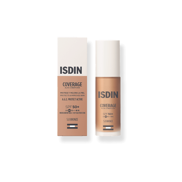 Isdin Base Maquillaje Coverage Spf50 30 ml Tono Bases 5 Bronze #1