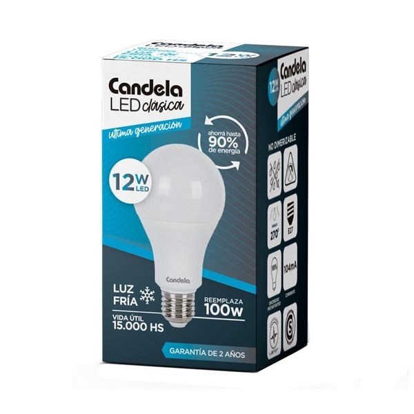 Lámpara Led Candela Fría 12W 1 Un.