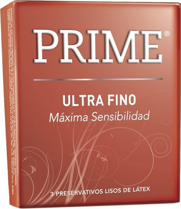 Prime Preservativo De Látex Ultrafino x 3 un