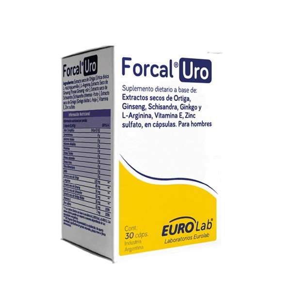 Forcal Uro Suplemento Dietario Para Hombres (30 Cápsulas) alt