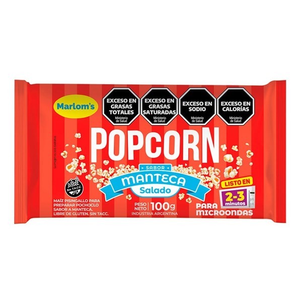Pochoclos Marloms Sabor Manteca Salado 100 g #1