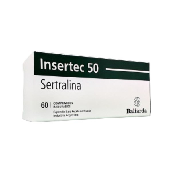 Baliarda Insertec 50 Sertralina 50 Mg x 60 Comp Ranurados #1