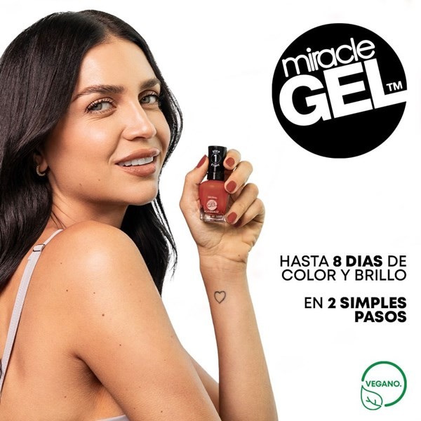 Esmalte de Uñas Sally Hansen Miracle Gel x 14,7 ml Color 388 veg Hot Minute alt