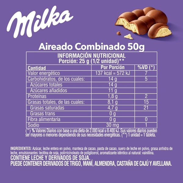 Chocolate Combinado Milka Leger 50 g alt