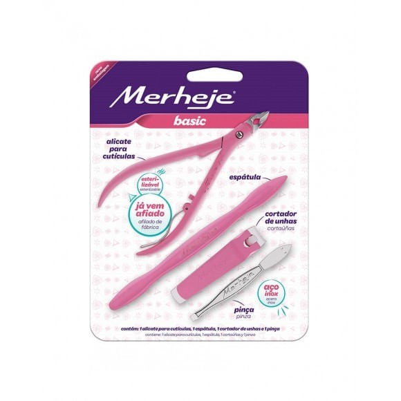 Merheje Basic Kit (Alicate + Espatula + Cortauña + Pinza) #1