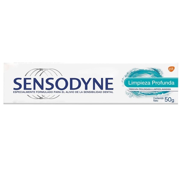 Sensodyne Crema Dental Limpieza Profunda de Uso Diario Para Dientes Sensibles 90 gr alt