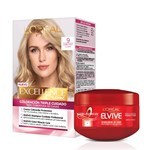 Loreal Paris Combo Tintura Excellence Tono 8 Rubio Claro + Crema Tratamiento Elvive Color-Vive #1