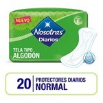 Nosotras Normal Tela Tipo Algodón Protector Diario X20 U Unico #1