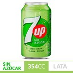 7 Up 7up Lima Limón Sin Azúcar Lata 354 Ml #1