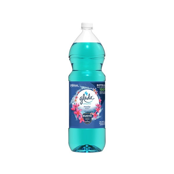 Limpiador Líquido Glade Paraiso Azul en Botella 1.8 Lts #1