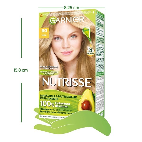 Nutrisse Kit de Coloración Permanente  clásico Tono 90 trigo Color alt