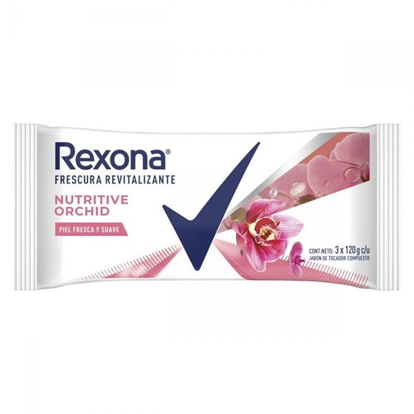 Rexona Jabon en Pastilla Orchid Fresh 120 g x 3u alt