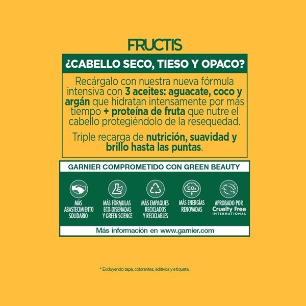 Fructis Shampoo Nutrición Recarga Nutritiva 350 ml alt