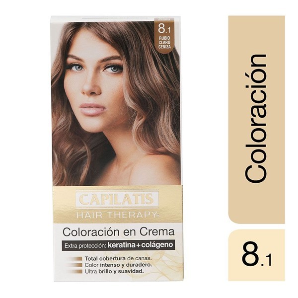 Capilatis Kit Coloración en Crema Rubio Ceniza N°8.1 #1