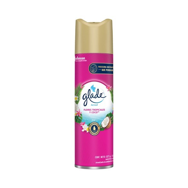 Desodorante De Ambiente Glade Tropical Floral En Aerosol 360 Cc. #1