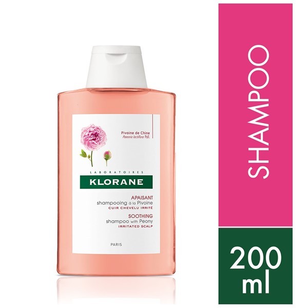 Klorane Shampoo Calmante Peonia Para Cuero Cabelludo Sensible 200 ml