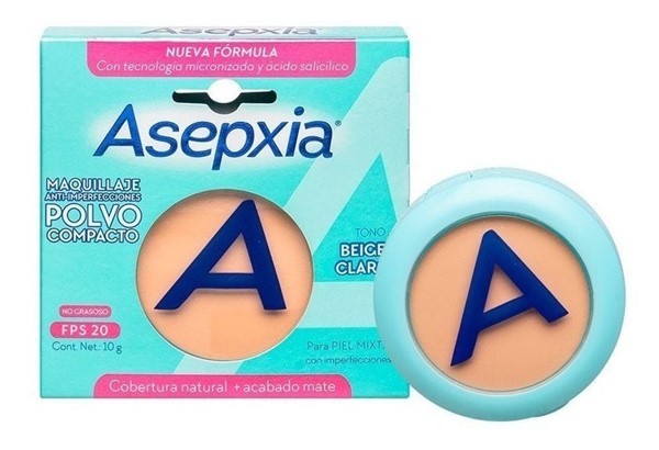 Asepxia Maquillaje en Polvo Tono Beige Claro 10 gr alt