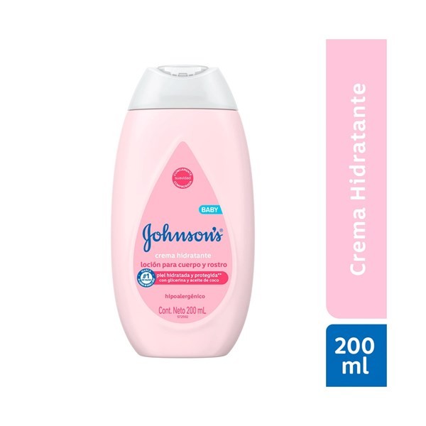 Crema Humectante Para Bebe Rosa Johnsons Baby 200 g. #1