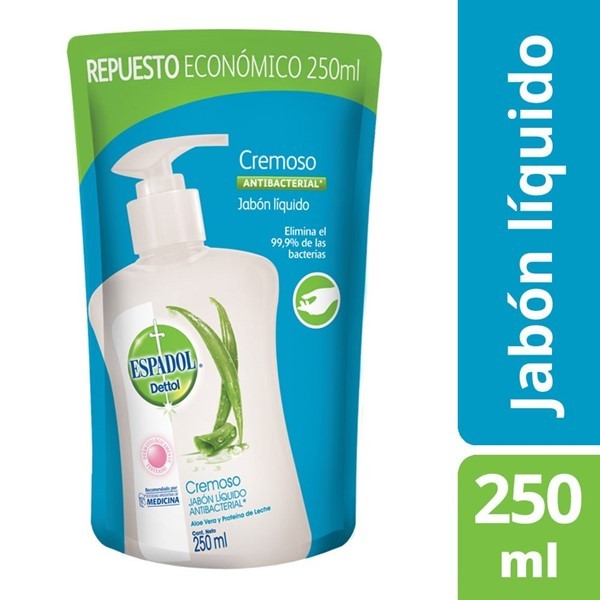 Espadol Jabón Liquido Antibacterial Cremoso 250 ml #1