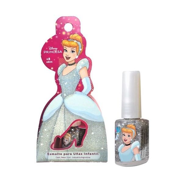 Disney Esmalte Cenicienta Plata Con Glitter alt