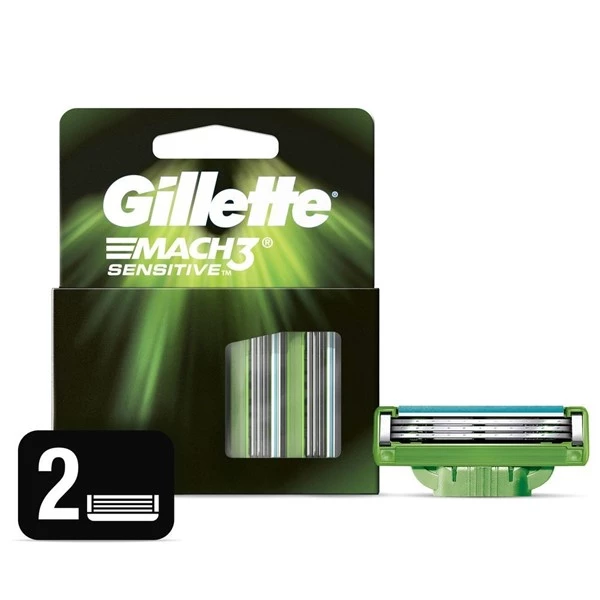 Gillette Cartuchos Para Afeitas 3 mach Sensitive (2 Unidades)