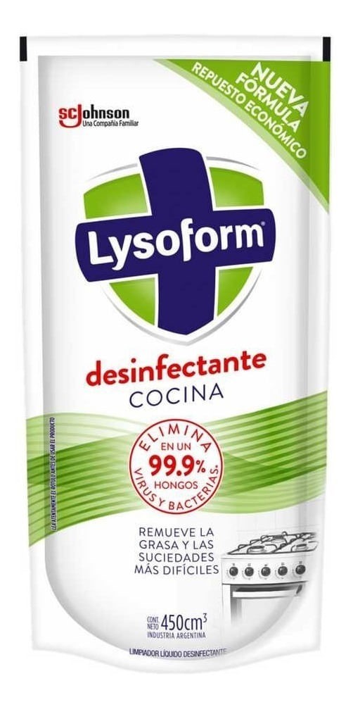 Lysoform Antigrasa Desinfectante de Cocina Doypack 450 ml #1