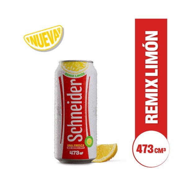 Cerveza Blanca Schneider Limón Remix en Lata 473 ml #1