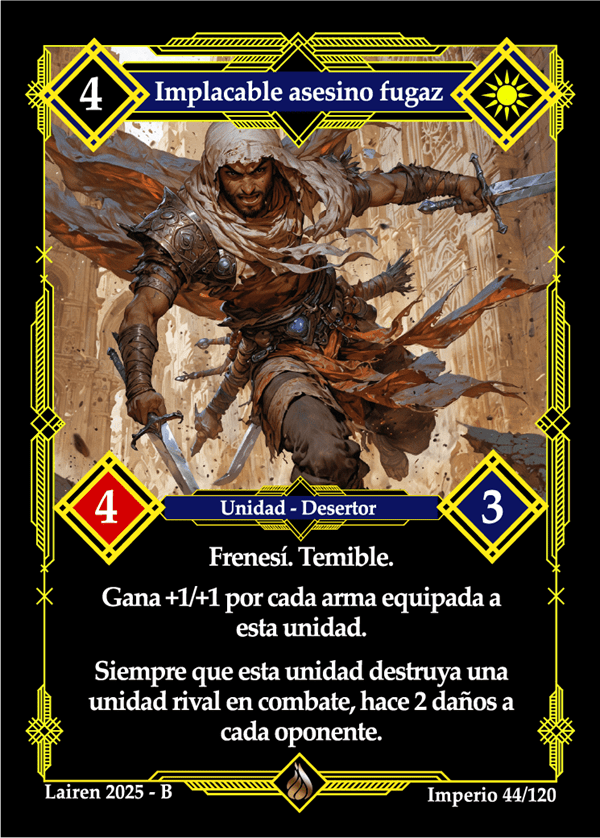044 Implacable Asesino Fugaz Precon Enano/Desertor - Coste 4