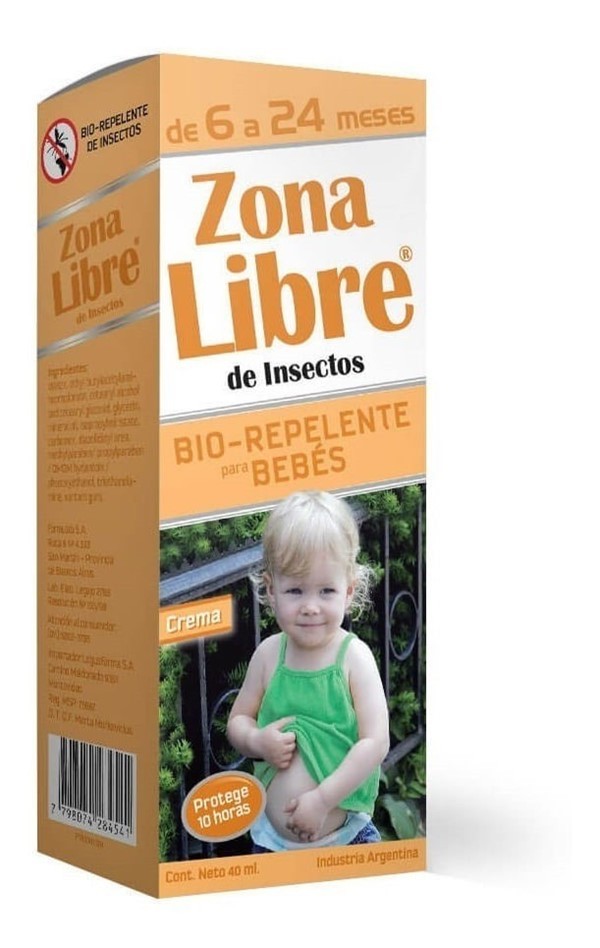 Zona Libre Bio-Repelente Mosquitos Para Bebes 40 ml