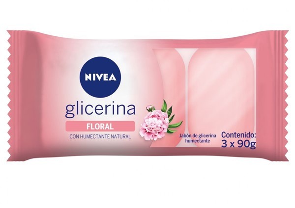 Nivea Jabón de Glicerina Floral  flow Pack (3 Unidades) 90 grs #1