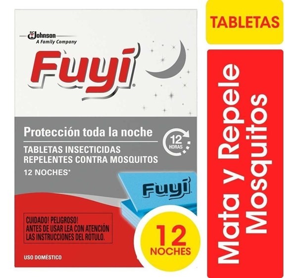 Tabletas de repuesto mata moscas y mosquitos Fuyi 12 uni