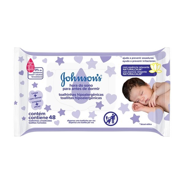 Johnsons Baby Toallas Humedas Hora Del Sueño Repuesto (48 Unidades) #1