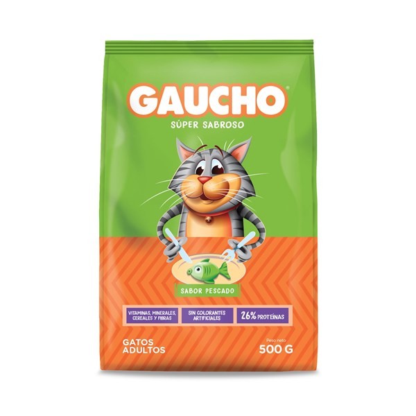 Alimento Seco Para Gato Gaucho Adulto Pescado 500 grs #1