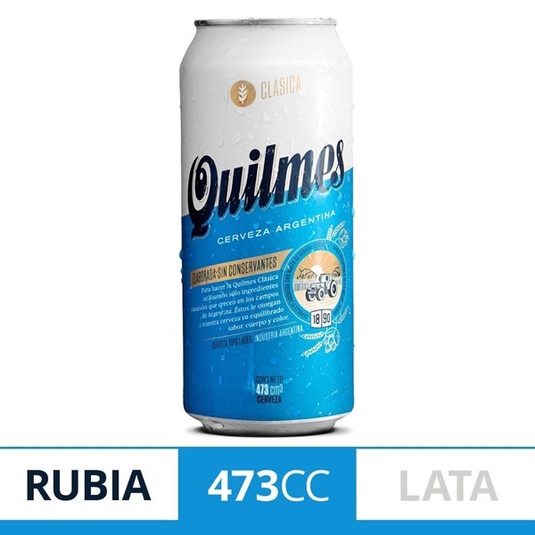 Cerveza Rubia Quilmes Clásica 473 Ml Lata #1
