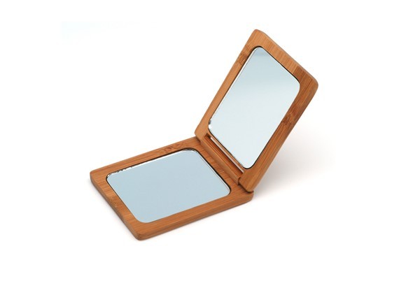 Basicare Espejo Doble de Madera de Bamboo