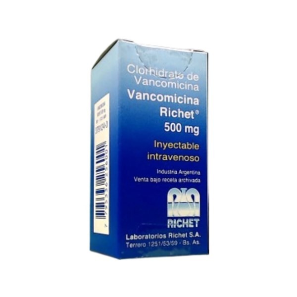 Laboratorios Richet Vancomicina Richet Vancomicina 500 Mg Iv Frasco Ampolla Inyectable x 1 un #1