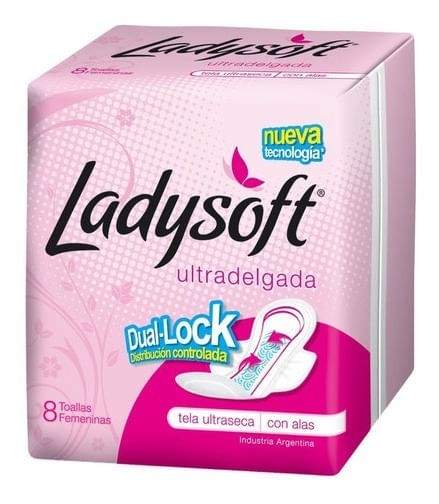 Ladysoft Toalla Femenina Ultradelgada Con Alas Ultraseca 8 U Unico