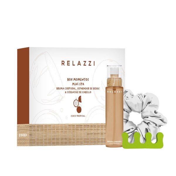 Relazzi Box Mini Spa Momentos Coco Tropical (Bruma + Scrunchi + Separador) #1