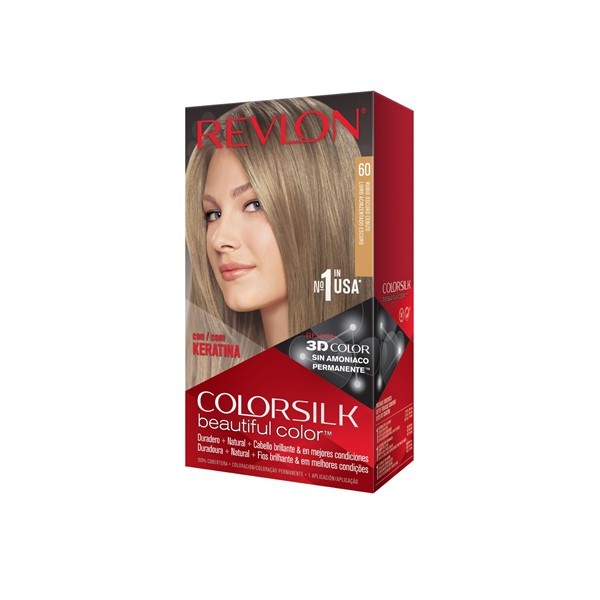Revlon Kit Coloracion Colorsilk  60 Rubio Oscuro Ceniza #1