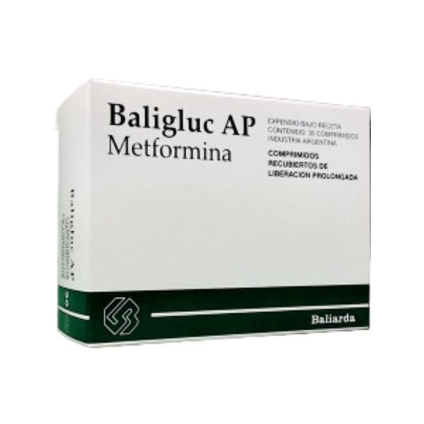 Baliarda Baligluc Ap 850 Metformina 850 Mg x 30 Comp Recubiertos de Liberación Prolongada