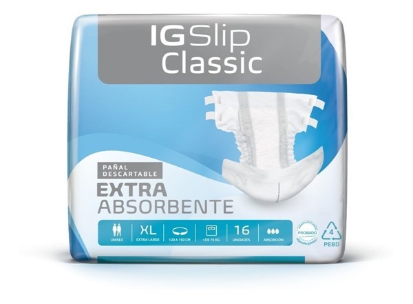 Ig Slip Classic Pañal Elastizado Adultos Extra Grande X16 U #1